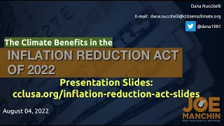 CCL Training: The Climate Benefits in the Inflation Reduction Act