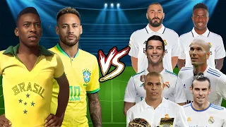 Neymar Pele VS Real Madrid Legends Ronaldo Zidane Benzema Vinicius Bale Nazario R9