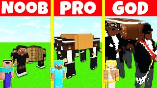 Minecraft Battle: NOOB vs PRO vs GOD: COFFIN DANCE HOUSE BUILD CHALLENGE / Animation