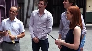 Harry Potter Cast Experiences the Magic Windows in Diagon Alley