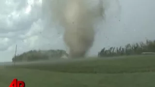 Raw Video: Minnesota Tornado Picks Up Home