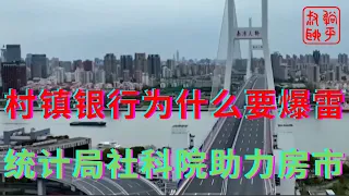 村镇银行为什么先爆雷||社科院统计局助力房市稳定发展||躺平叔聊房市