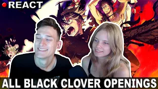 🔴 REACTION: All Black Clover Openings 1-13 | ブラッククローバー | 1st Time Experience!