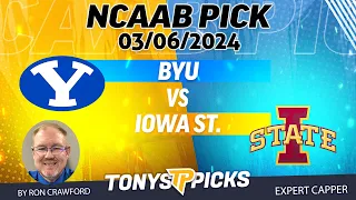 BYU vs. Iowa State 3/6/2024 FREE College Basketball Picks and Predictions by Ron Crawford