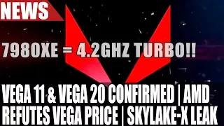 AMD Vega 20 & Vega 11 Confirmed | AMD Refutes Price Leaks | Skylake-X Full Lineup Leaked