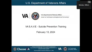 VA S.A.V.E Suicide Prevention Training 02.13.2024