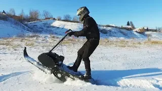 Снегоход своими руками ИСПЫТАНИЯ #2 ДЕТАЛИ/ Mini snow bike