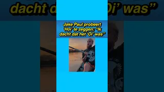 😂🇳🇱 Jake Paul probeert Hoi te zeggen in het Nederlands aan het varen met Jutta Leerdam #jakepaul