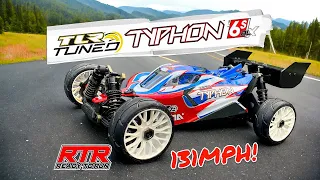 Arrma TLR Typhon - RC Speed Run - Stock Motor - 131MPH!! -