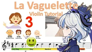 La vaguelette intro from Genshin Impact sheet music and easy violin tutorial