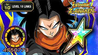 100% EZA INT HELL FIGHTER 17 [LEVEL 10 LINKS] + STICKER! Dragon Ball Z Dokkan Battle