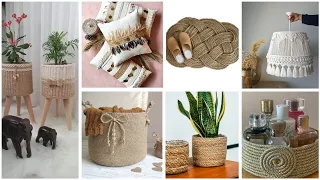 أفكار ✨ابدعي في بيتك, بقطعة قماش,خيوط, ومسدس الشمع #craft #diy #deco #ideas #home#منظمات