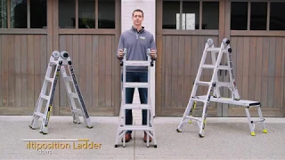 Gorilla Ladders MPXA Aluminum Multi-Position Ladder, 300 lbs. Load Capacity Type IA Duty Rating