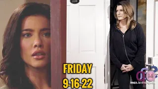 The Bold and the Beautiful 16th September 2022 Spoilers | BB Friday, 9-16-22