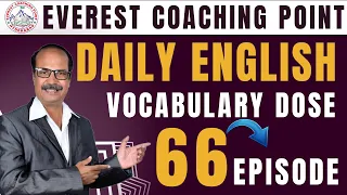 DAILY VOCABULARY DOSE-66 || PICTURE PERFECT LEARNING || JAIN SIR #Vocabulary#SSC#GD#ALP#EVEREST#CHSL