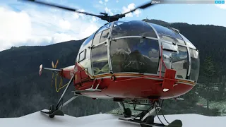 Alouette III - Sound test 2 - Landing in Swiss MSFS