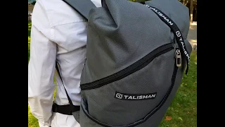 СЕРЫЙ рюкзак ролл-ап для ручной клади 40х20х25см Ryanair wizzair
