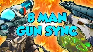 One of the BIGGEST Gun Sync Collabs Ever - 8 Man Gun Sync