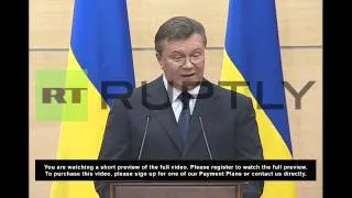 Russia: Kiev 'govt' will pay sooner or later - Yanukovych
