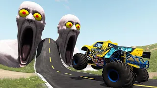 Epic Escape From The Shy Guy (SCP-096) | Monster Truck VS Giant Bulge | Horror BeamNG Drive Beamax