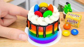 1000+Miniature Rainbow Chocolate Cake Decorating🌈Miniature Rainbow KITKAT Cake Decorated M&M's Candy