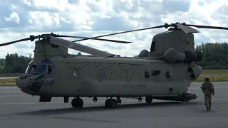 CH-47F Chinook & UH-60M Blackhawk Engine Startup and Taxi