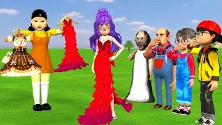 Scary Teacher 3D vs Squid Game Scary Dressing Room vs Queen Dress Nice or Error 5 Times Challenge