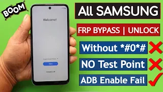 2024 - All Samsung Frp Bypass/Unlock ADB Enable Fail | Without Code *#0*# | Without Test Point