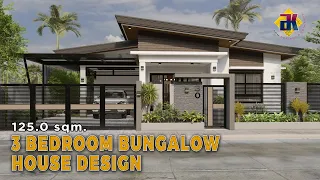 125 sqm 3 Bedroom Bungalow HOUSE DESIGN | Exterior & Interior Animation
