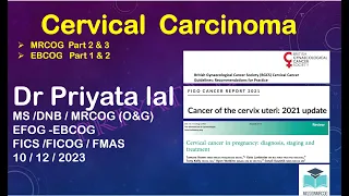 Cervical Cancer - covering BGCS, FIGO - 2021 and TOG (2022) - cervical cancer in pregnancy