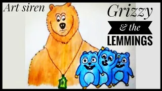 How To Draw Grizzy and the lemmings step by step/ draw Grizzy & the lemmings easy / Grizzy lemmings
