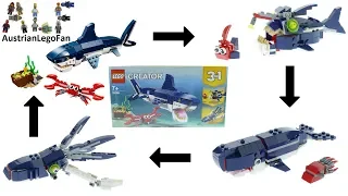 Lego Creator 31088 Deep Sea Creatures All 4 Models Speed Build