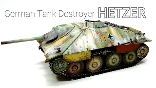 TAMIYA 1/35 German Tank Destroyer HETZER 【Build to Finish】#scalemodeling #howtopainting