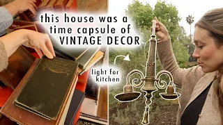 this house was a time capsule of vintage decor + light for kitchen!