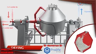 RCVD | Vacuum Dryer | Rotocone |DCVD | Working Principle | 3D Animation Project