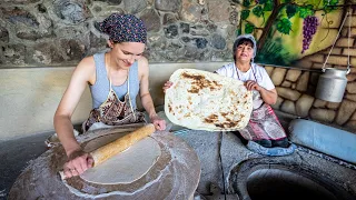 Authentic Lavash Bread Baking In ARMENIA