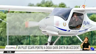 Avion prăbușit lângă București. Pilotul a scăpat pentru a doua oară dintre-un accident aviatic