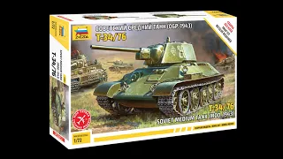 Review Soviet Medium Tank T34/76 (Mod. 1943) Zvezda 1/72 (5001)
