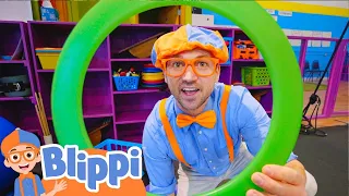 Blippi Learns Tricks at the Circus Center | Blippi | Kids Songs | Moonbug Kids