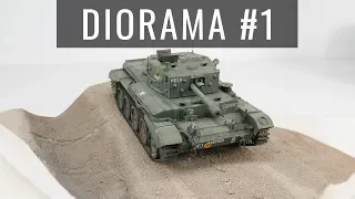 Diorama - building the display base for the tank model. Part 1: The base