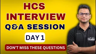 Q/ A Session For HCS Interview / Dr Amit Academy