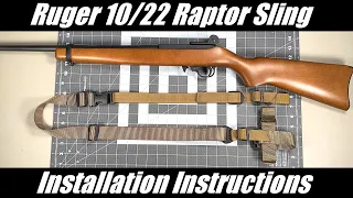 Ruger 10/22 with Standard Fixed Stock Raptor 2 Point Sling Installation