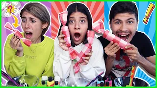 SLİME CHALLENGE PAKETTEN NE ÇIKARSA YAĞMUR KAYA  w/ Dila Kent & Mert Sarı