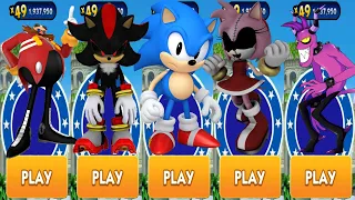 Sonic Dash - Shadow.EXE vs Classic Sonic vs Amy.EXE vs All Bosses Eggman Zazz All Characters Unlock