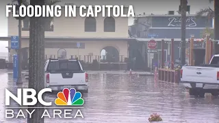 Big waves inundate Capitola village with seawater