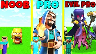 Minecraft Battle: NOOB vs PRO vs EVIL PRO: CLASH OF CLANS HOUSE BUILD CHALLENGE / Animation