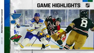 Blues @ Wild 1/1/22 | NHL Highlights