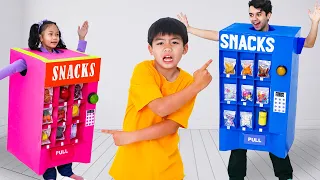 Eric and Andrea Vending Machine Toys at School: Kid Stories about Healthy Snacks