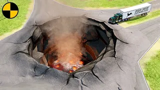 Cars vs Meteor Crater 😱 BeamNG.Drive