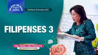 Filipenses 3, Hna. María Luisa Piraquive, 30 de enero de 2022, IDMJI